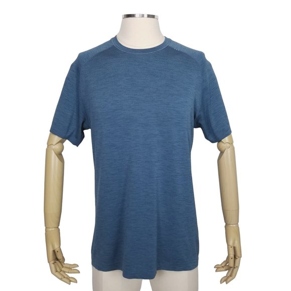 Lululemon Metal Vent Tech Short Sleeve Poseidon / Hawk Blue Sz Large - Picture 1 of 8